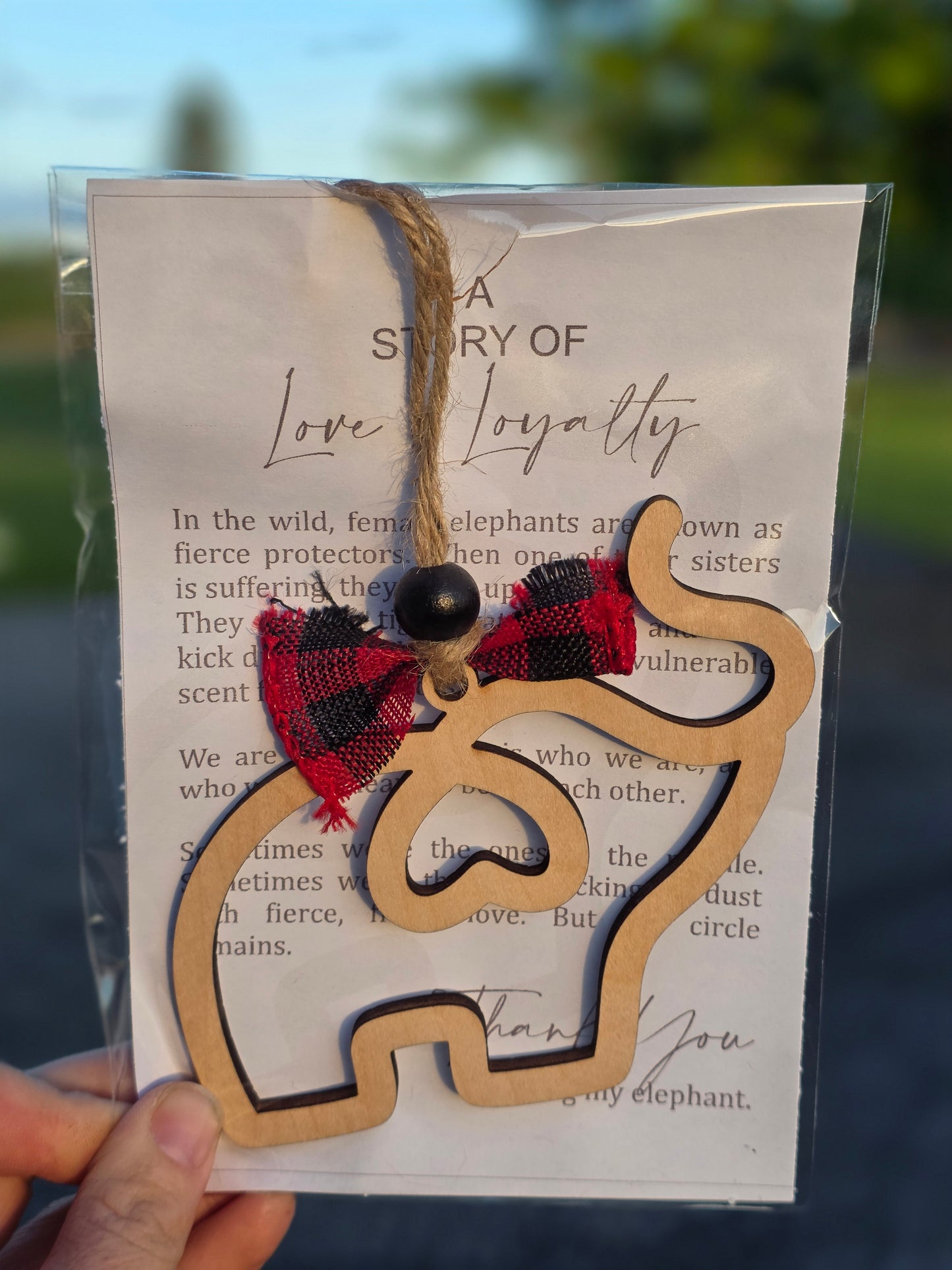 Elephant sisterhood ornament