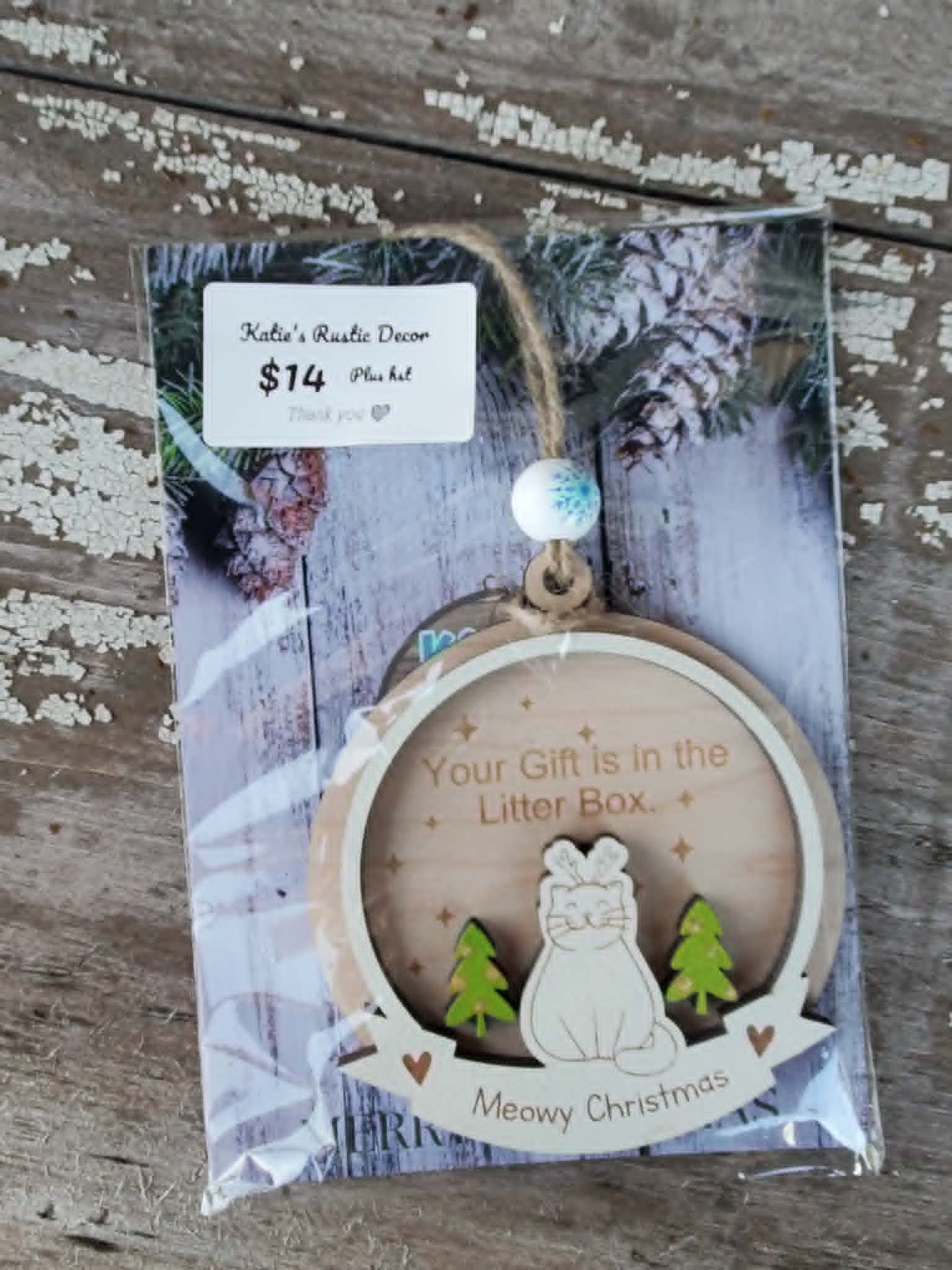 CAT ORNAMENT -FUNNY