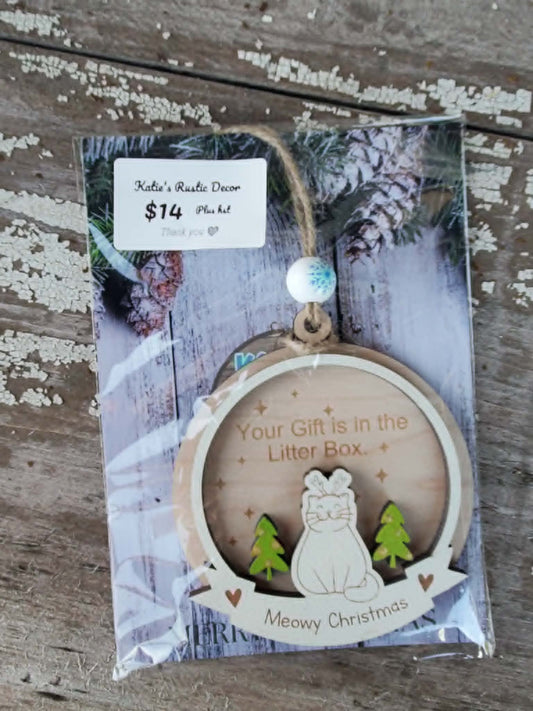 CAT ORNAMENT -FUNNY
