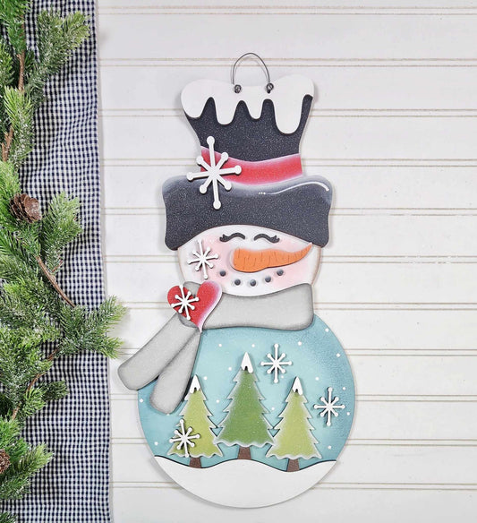 Snowman Door Hanger