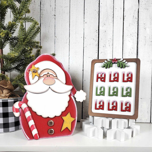 Shelf Sitter DIY santa and FA LA LA