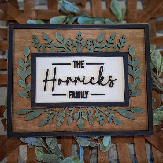 greenery FAMILY NAME DIY