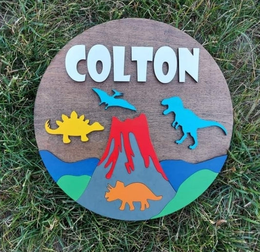 Dino Name Sign