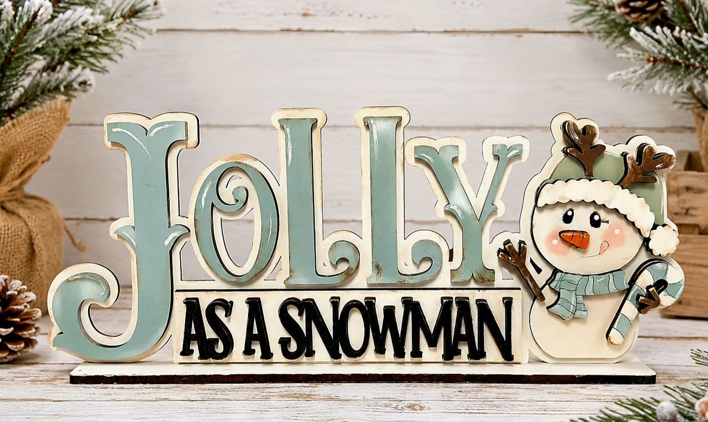 Jolly as a snowman