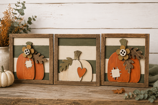 3 PACK OF PUMPKINS
