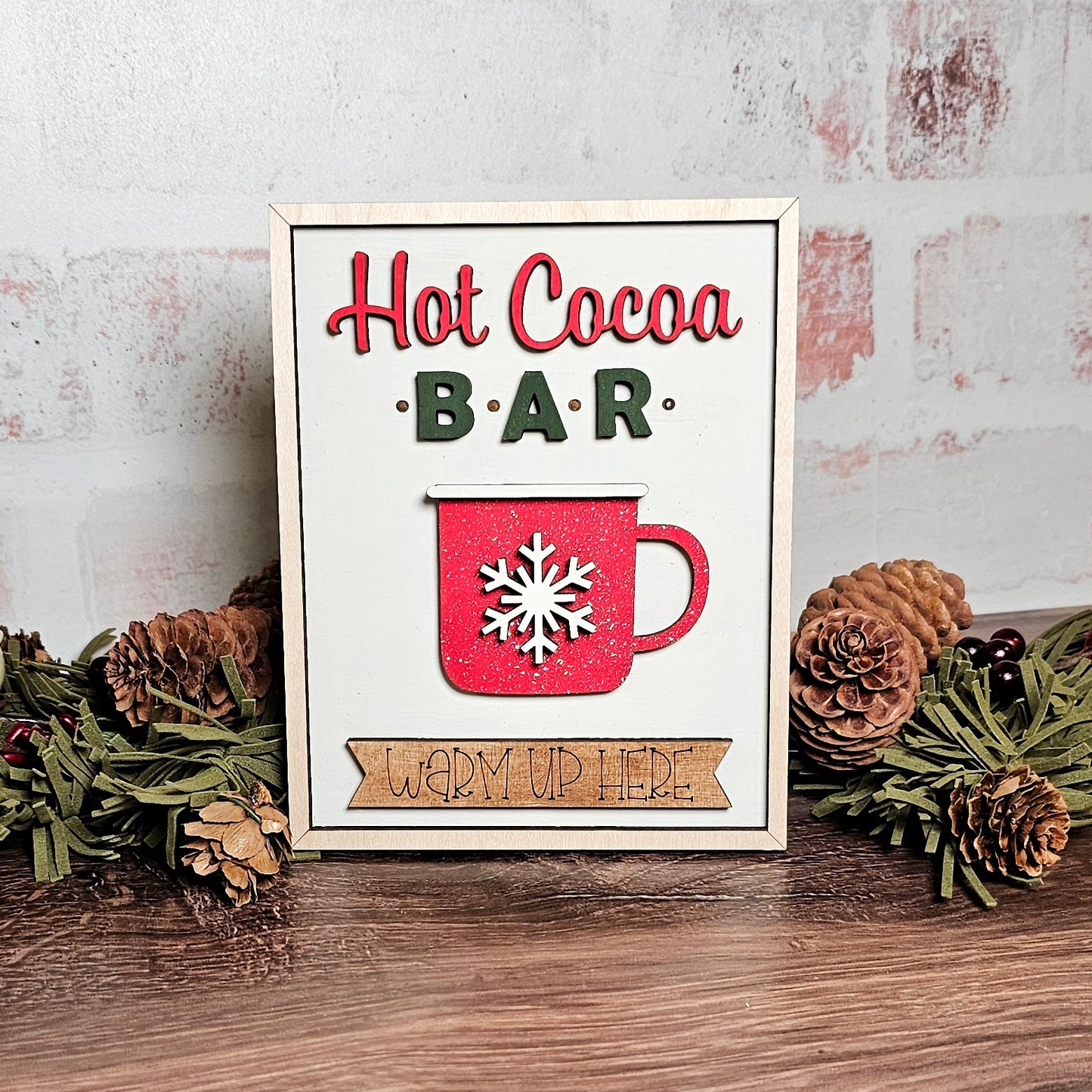 Faux Framed Hot Cocoa DIY