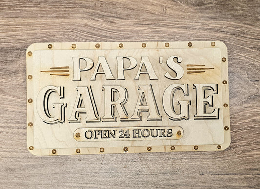 Customizable Garage Sign
