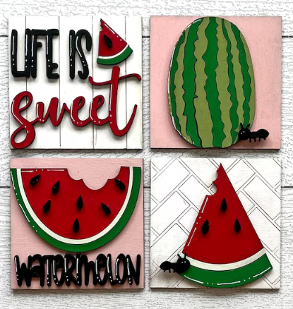 DIY INSERTS FOR 30 INCH LADDER- WATERMELON