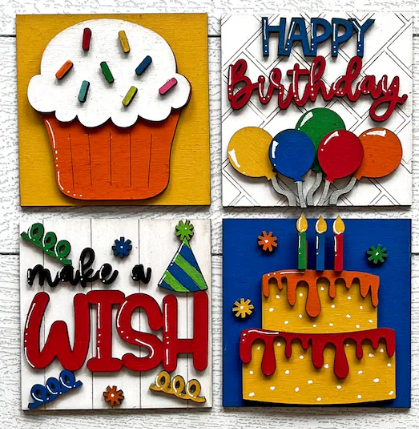 DIY INSERTS FOR 30 INCH LADDER- BIRTHDAY