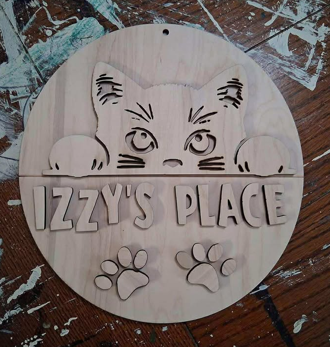 Cat With Custom Saying or Name