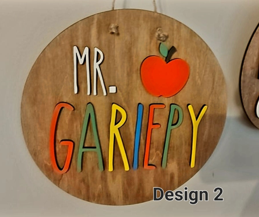 Teacher Door Hanger