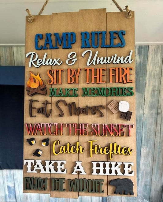 CAMPING RULES DIY
