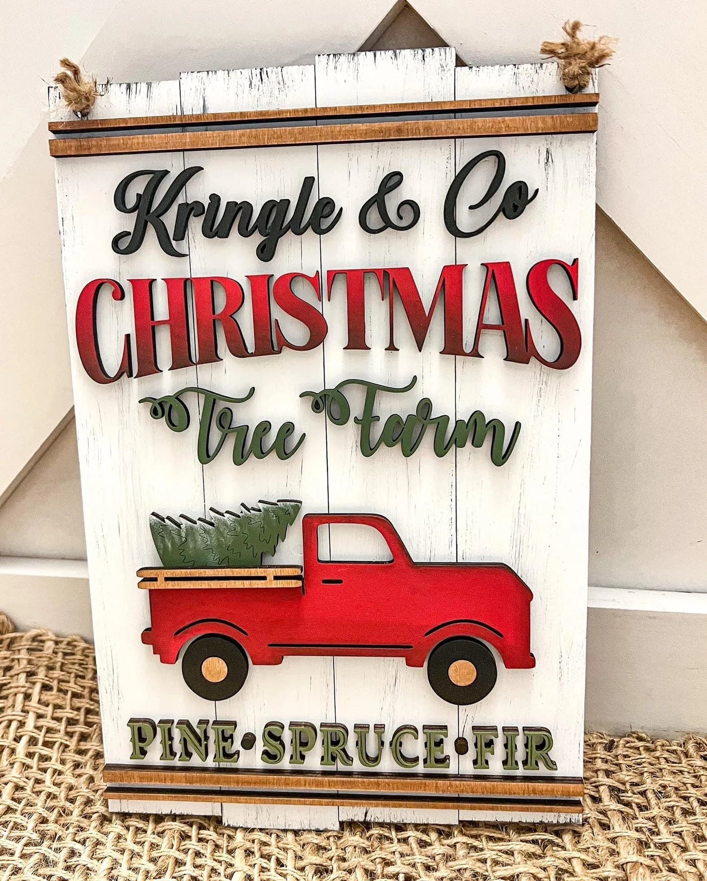 CHRISTMAS TRUCK CUTOUT ONLY -NO 3M =AROUND 12
