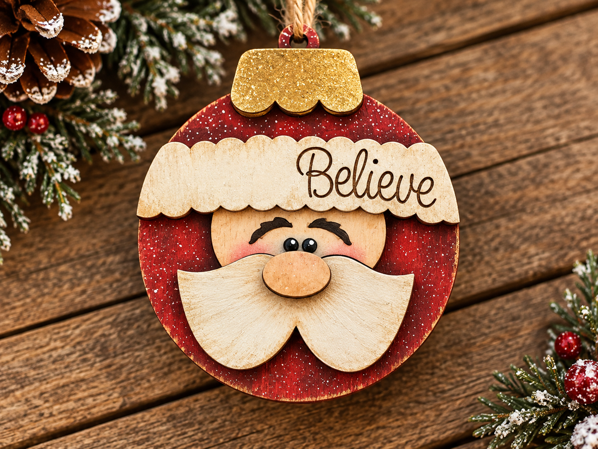Santa Bulb ORNAMENT DIY