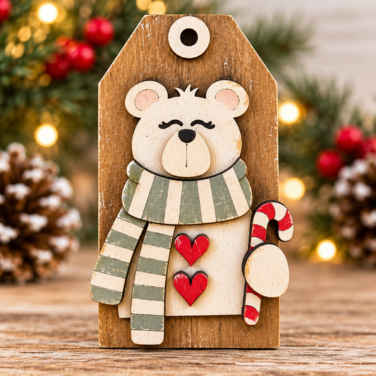 Vintage Snowman  Tag Ornament DIY