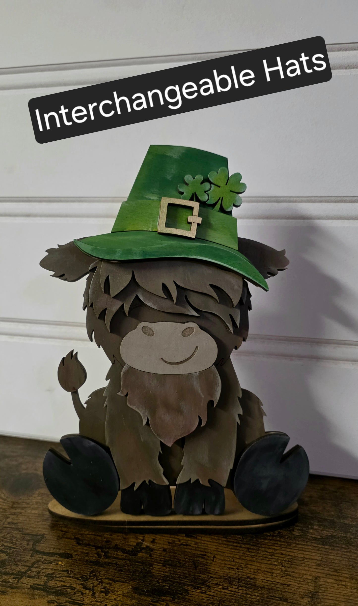 interchangeable highland cow hat DIY