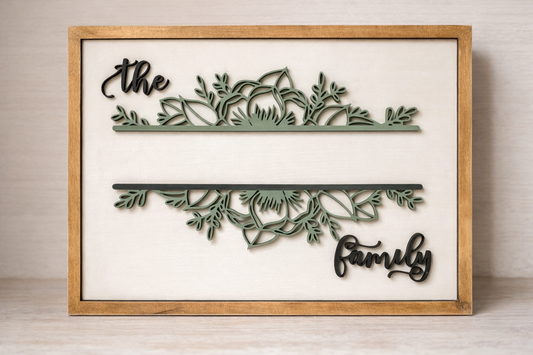 Family name Framed Sign