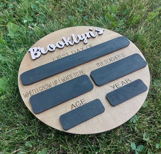 Round Back to School Chalkboard