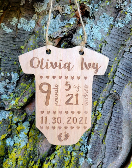 Birth Stat Ornament
