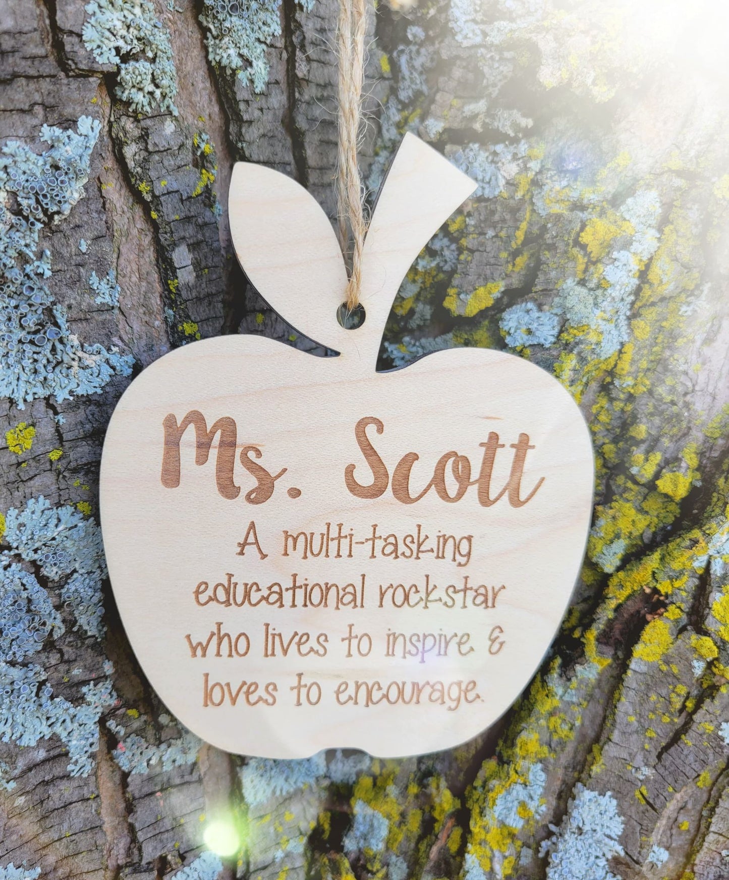 Custom Apple Ornament ECE/ TEACHER
